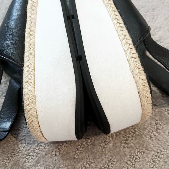 Eileen Fisher Dash Leather Wedge Sandals Size 11 Slingback Vacation Resort Boho - Picture 11 of 16